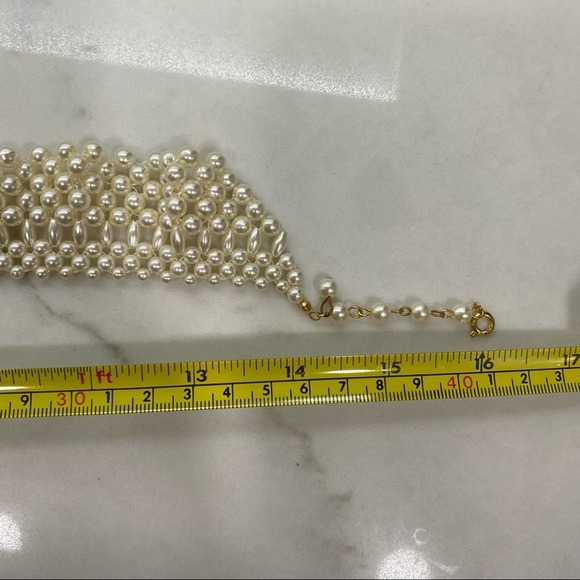 Faux Pearl Beaded Choker Necklace Neo Dandy Multi strand classic - Picture 3 of 3